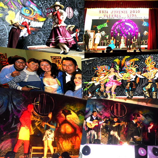 Collage de fotos de la velada lietaria musical